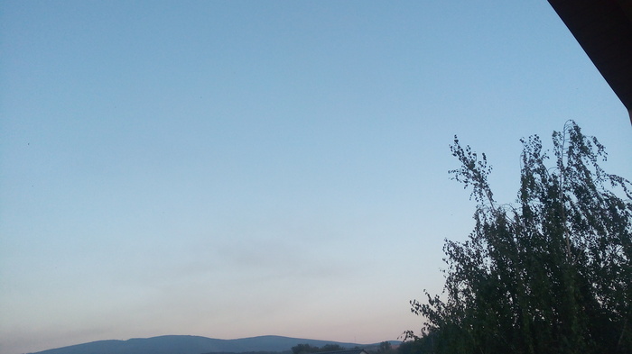 Evening sky - My, Sky, The mountains, Evening, Birch