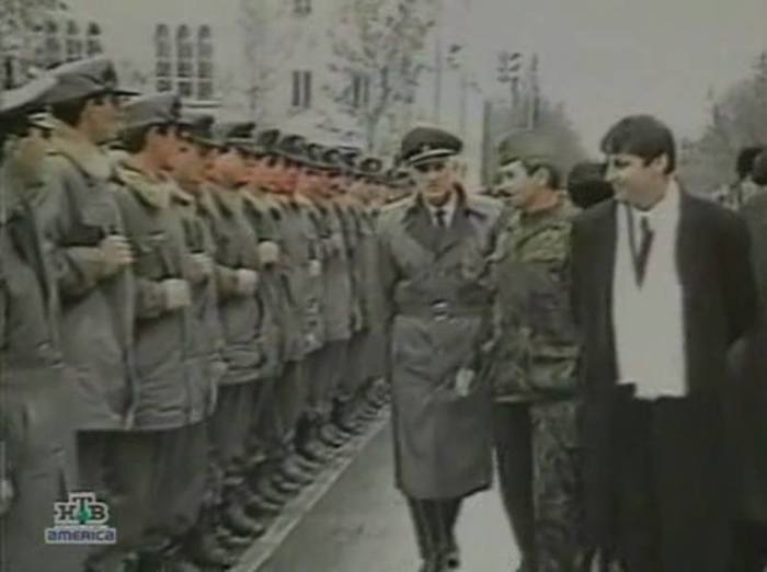 On the footage - the municipal police of Grozny, subordinated to Gantimirov - Chechnya, Militia, Politics, Form