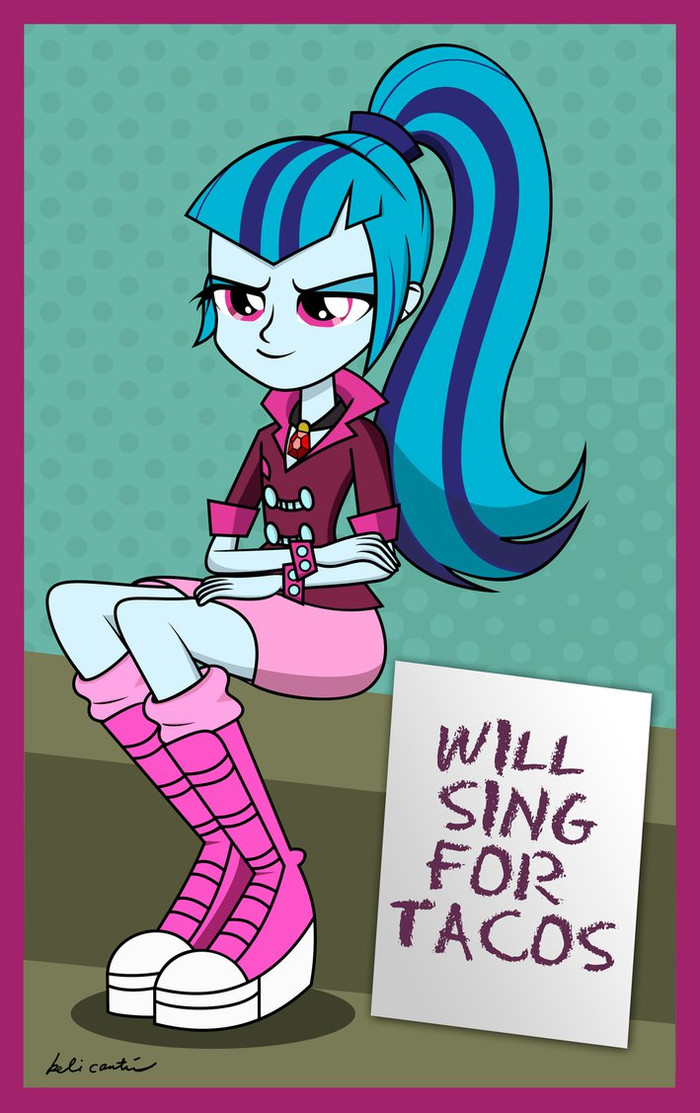 sing for tacos - My little pony, Equestria girls, Sonata dusk