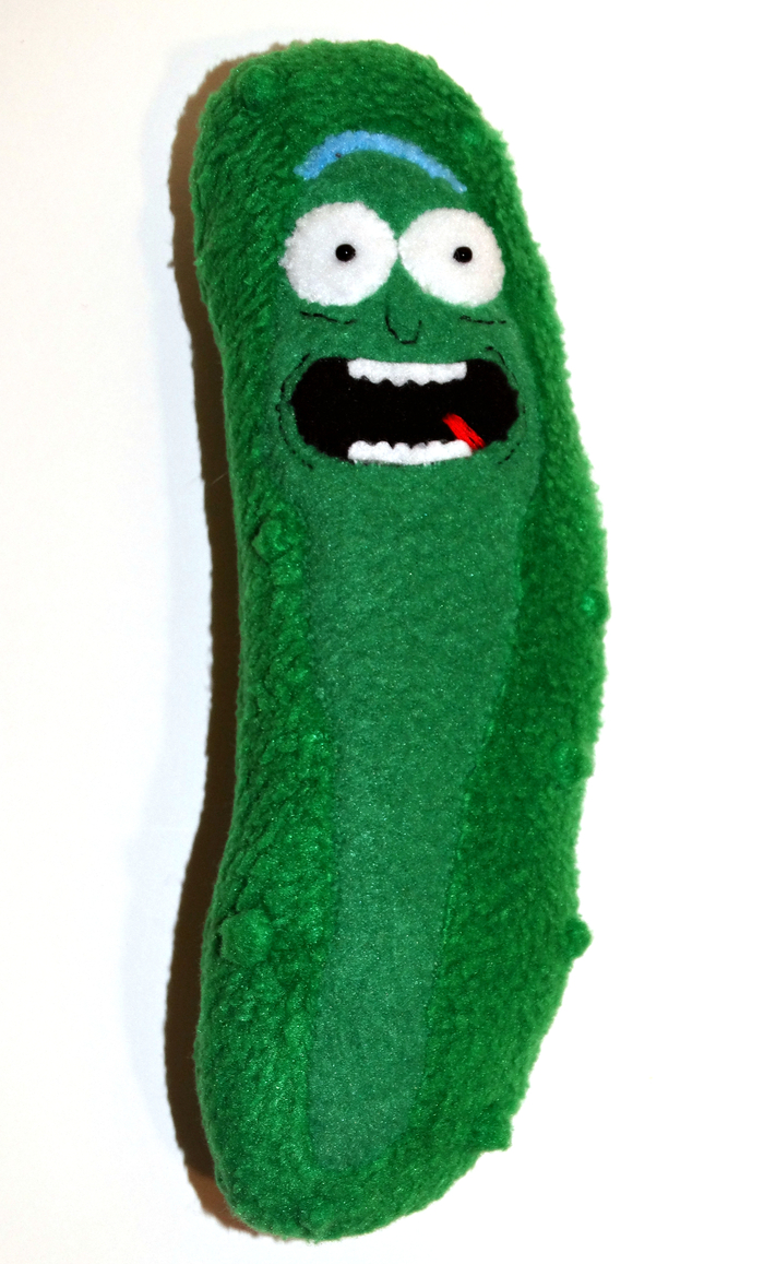 Pickle Rick :) - My, Rick gherkin, Soft toy, Handmade, Needlework without process, Rick and Morty