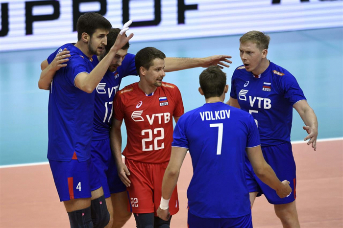 The Russian national volleyball team reached the final of the European Championship, beating the Belgian team 3:0 - Volleyball, Well done, , Sport