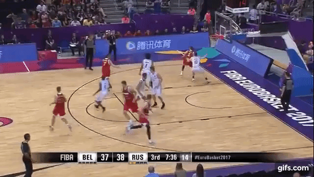 The Russian team advanced to the playoffs of the European Championship ahead of schedule! - Basketball, , Russian team, Dunk, Overview, GIF, Video