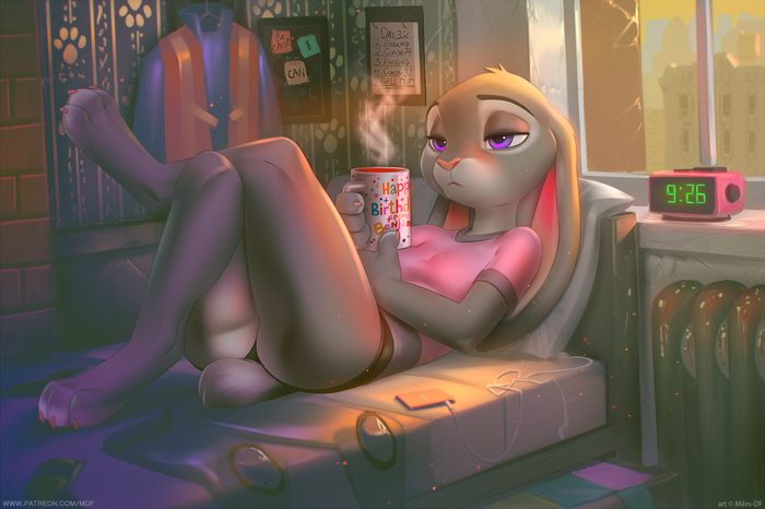 Another day - Zootopia, Furry, Judy hopps, Miles-Df, Anthro, Art
