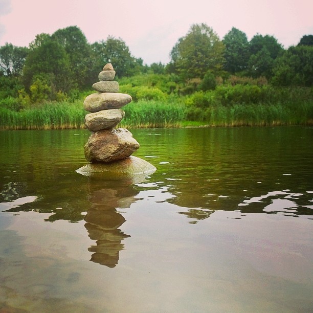 From my instagram - My, Instagram, A rock, Harmony, Summer, River, Saint Petersburg, Leningrad region, Equilibrium