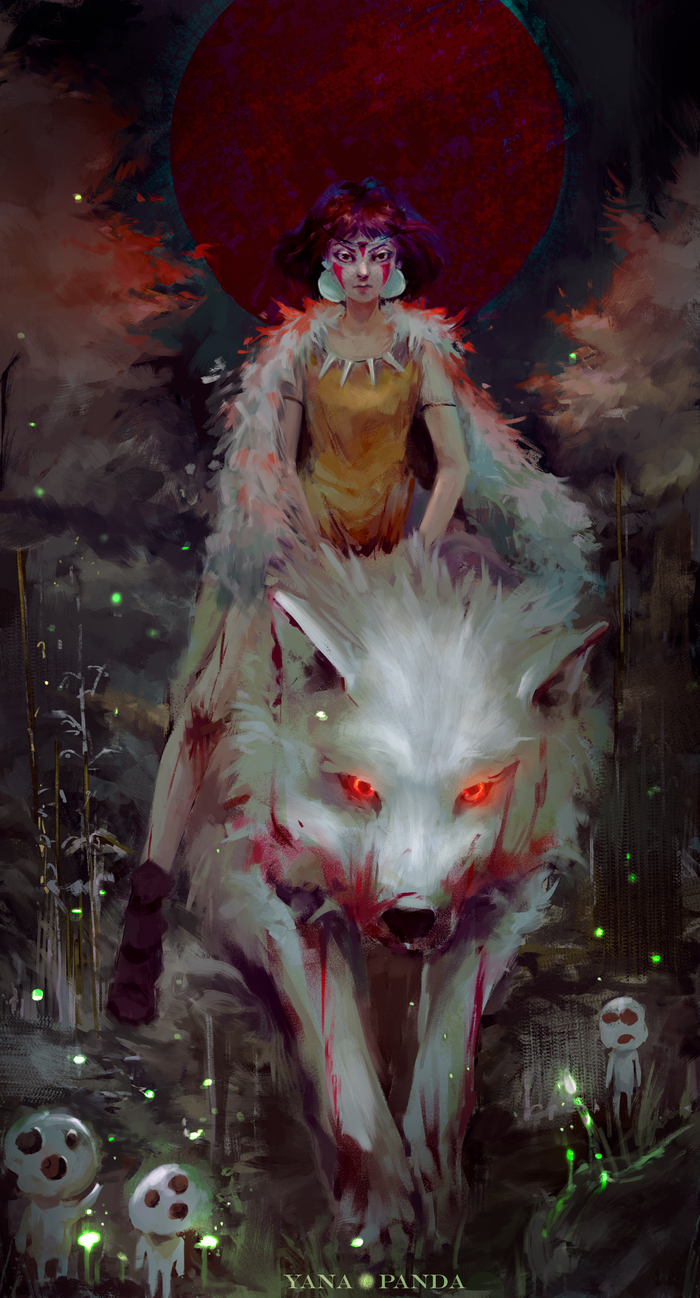 Princesse Mononoke Anime Art, , Digital, 2D, Original Character,  ,  