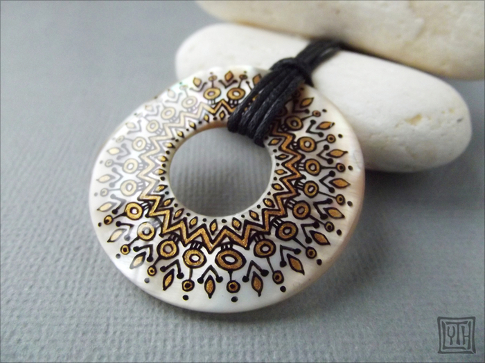 Mandala pendants - My, Painting, Miniature, Needlework without process, Zentangle, Artist, Mandala, Decoration, Longpost