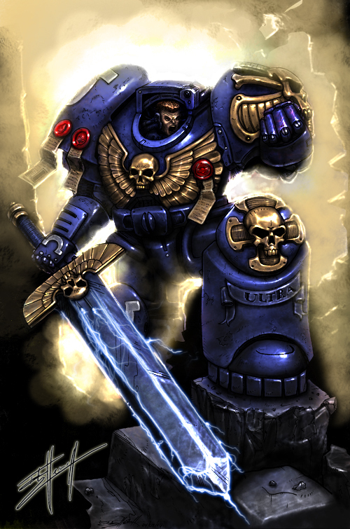 Ultramarines - Ultramarines, Warhammer 40k, Арт, Длиннопост