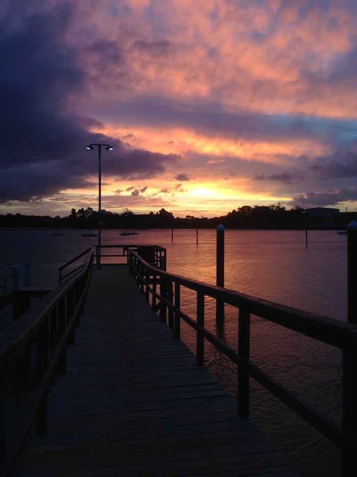 Everything is purple - My, Sunset, Oakland, The pier