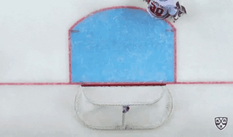 Jokerit goalkeeper makes a blind save with a stick handle - Hockey, GIF, Luck, Save