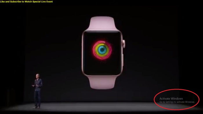 Трансляция презентации нового Iphone :) - Моё, Apple, Презентация, Активируйте Винду