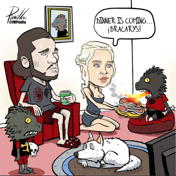 Dinner is coming... Drakaris! - Game of Thrones, Spoiler, Drawing