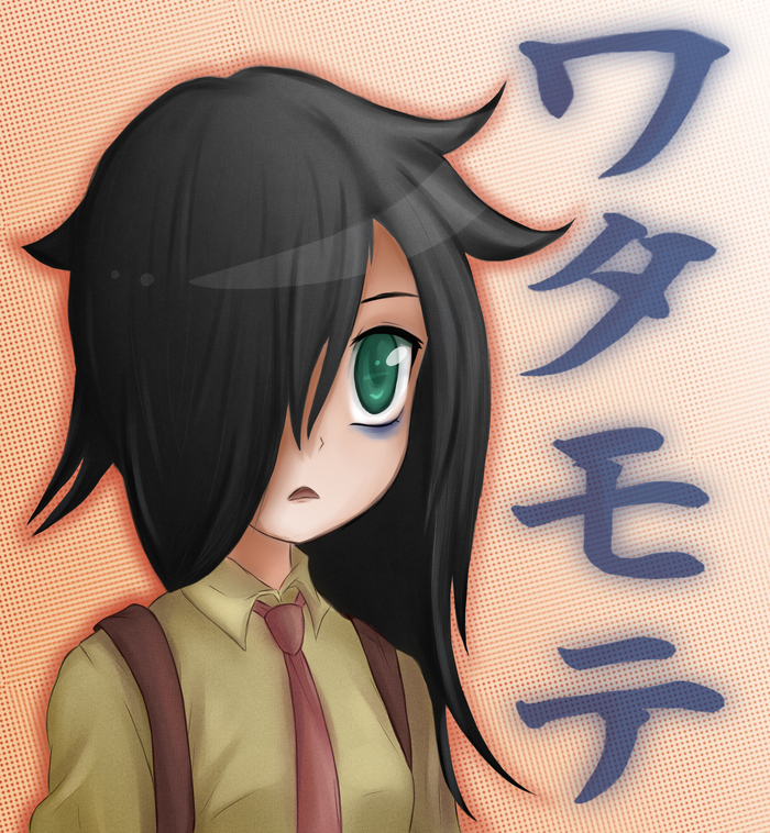 Tomoko Kuroki (WataMote) - Моё, Kuroki tomoko, Watamote, Anime Art, Арт, Рисунок