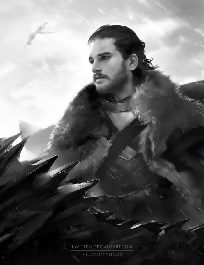 The King of Ice and Fire - Art, Jon Snow, Game of Thrones, PLIO, Jwitless