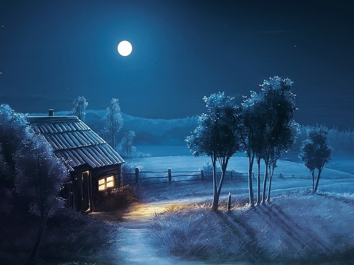 Night. Moon and Stars. The beauty. - A selection, The photo, Painting, Longpost