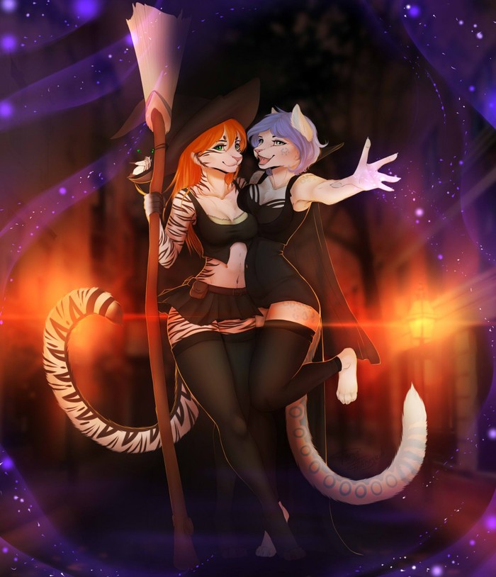 Spellcasters - Furry, Anthro, Art, Dafka