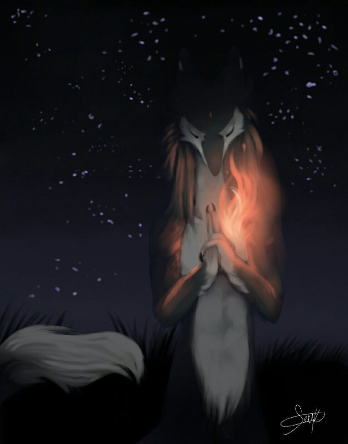 Burn - , Furry, Art, Sergal, Lumen