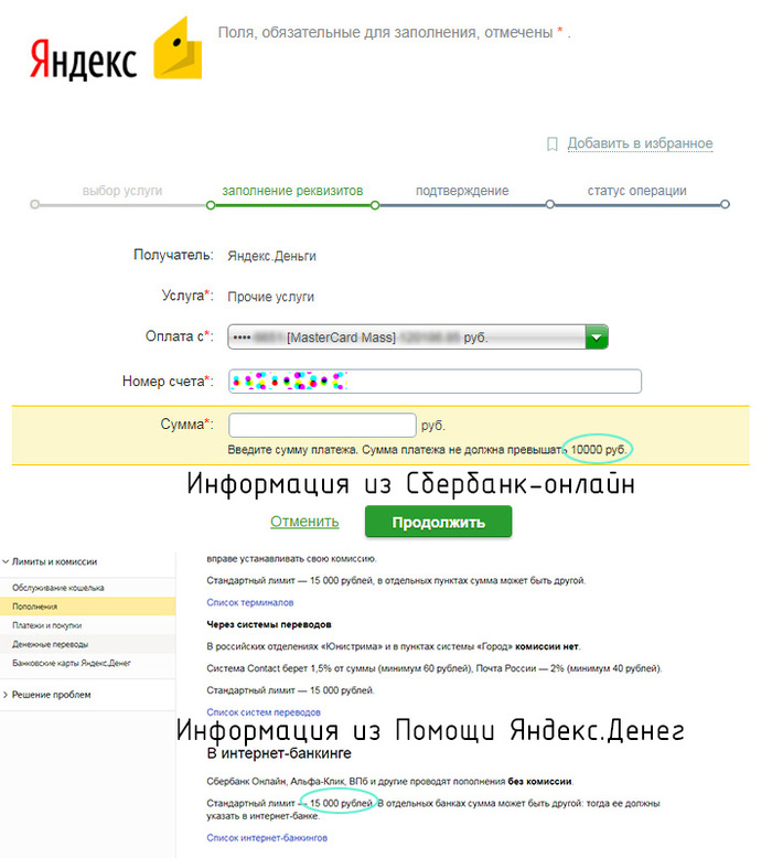 Yandex-Money and Sberbank-online. War of the Worlds. - My, Yandex money, Sberbank Online, Limit, 