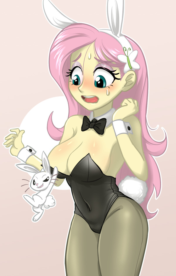 Bunny girl shy My Little Pony, Equestria Girls, Fluttershy, Angel Bunny, MLP Edge, Bunnysuit, Ta-na