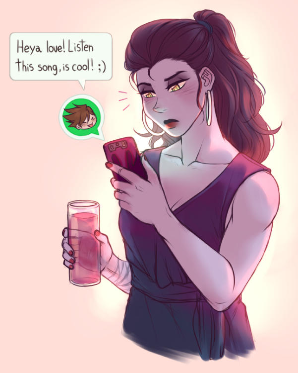 Correspondence - Widowmaker, Overwatch, Art, Tracer, Comics, Sombra, Winston, Longpost