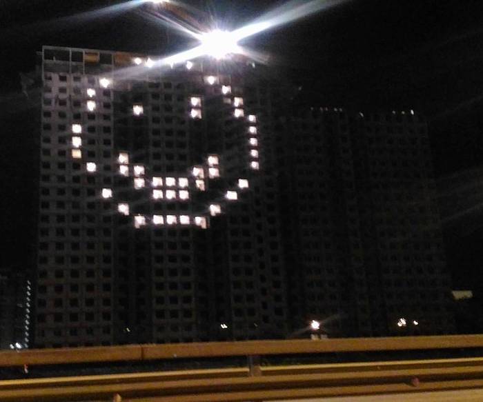 Emoticon - Ryazan, High-rise building, Smile