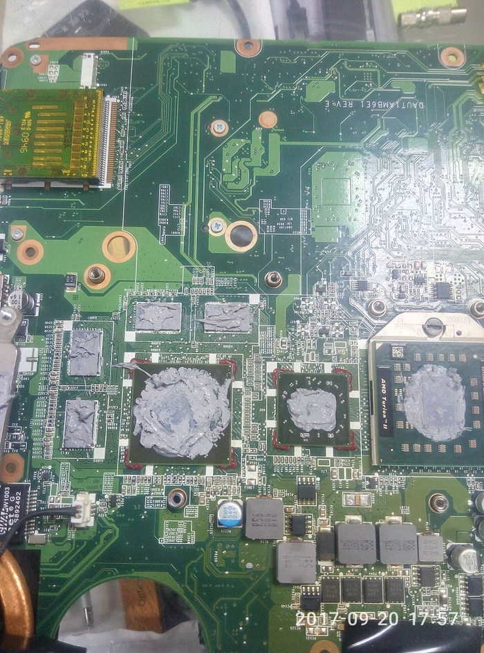 Lubed the thermal paste. - Repair of equipment, Notebook, My