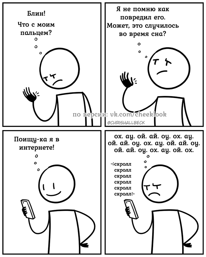 Боль в пальце.