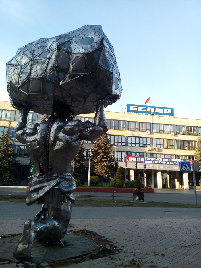 Парковый светильник ВОЛАТ ковка, кузнец, нержавейка, скульптура, мастер, Искусство, Атлант, Беларусь, длиннопост