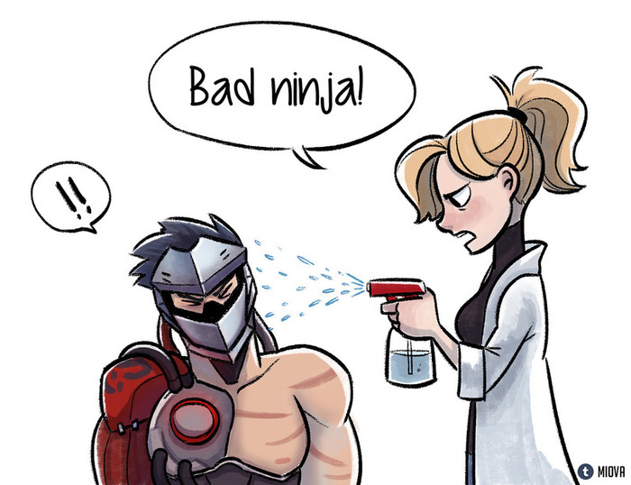   Overwatch, Mercy, Genji