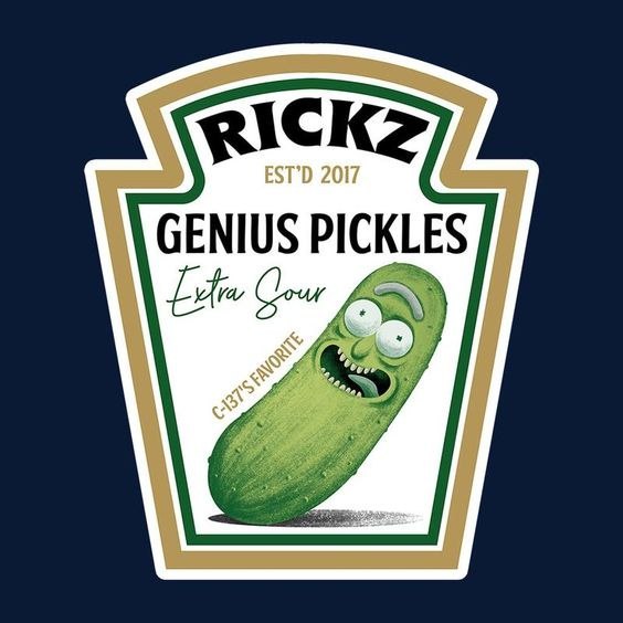 Genius Pickles - Rick and Morty, Rickandmorty, Rick gherkin