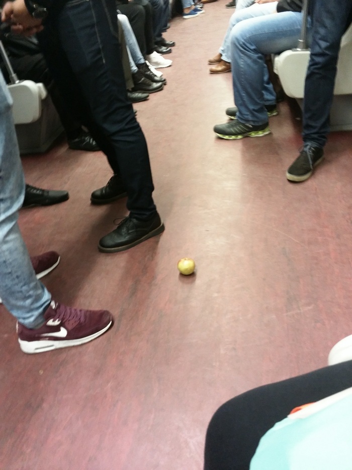 The apple has nowhere to fall, they said... - My, Metro, Metro SPB