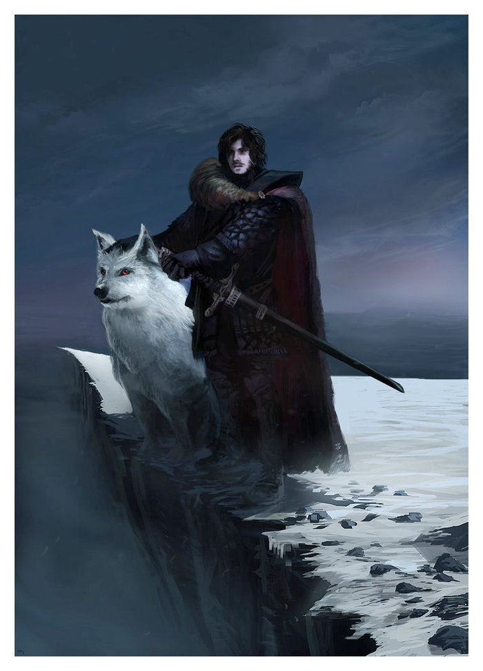 Illustrations for A Song of Ice and Fire Author: Rene Aigner - Game of Thrones, PLIO, Art, Jon Snow, , Arya stark, , Longpost