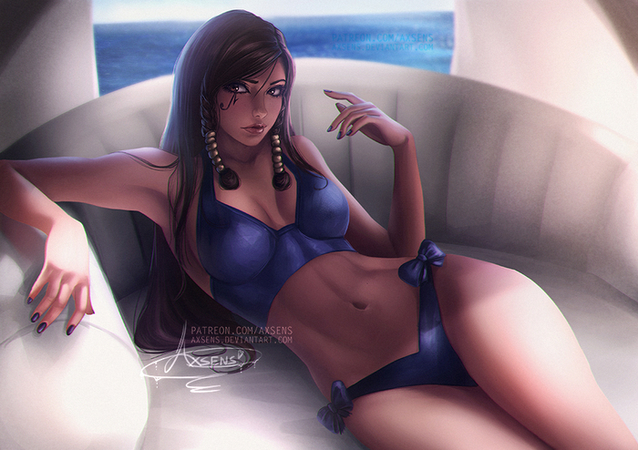 Pharah - Art, Pharah, Overwatch, Blizzard, Axsens