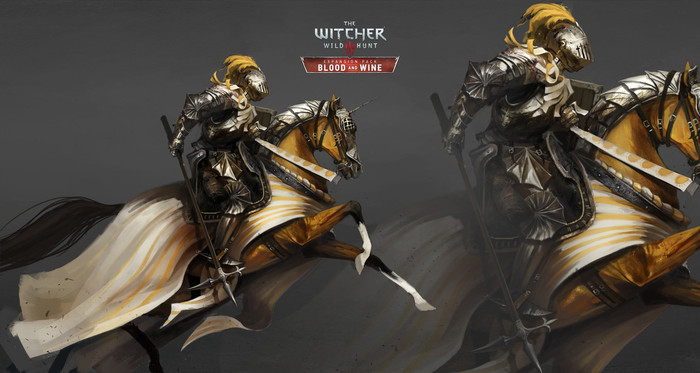 The Witcher 3: Blood and Wine, Concept Art by Marta Dettlaff - The Witcher 3: Wild Hunt, The Witcher 3: Blood and Wine, DLC, Concept Art, Vampires, Knight, Art, Longpost, Knights