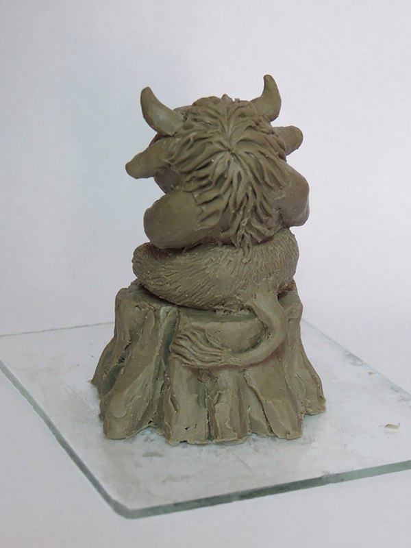 Sculpting a small figurine of a taurenchik :) - My, Лепка, Plasticine, Figurine, Minotaur, Tauren, World of warcraft, Work in progress, Process of creation, Longpost, Figurines, Creation