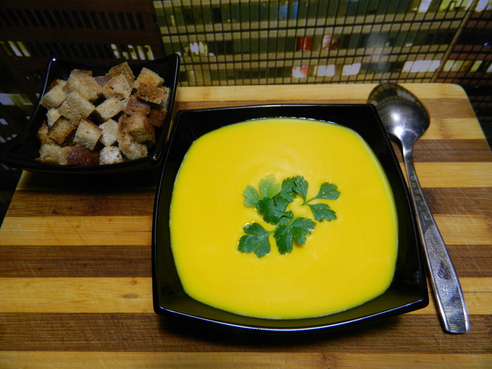 Pumpkin cream soup (easier than steamed turnip) - My, Niknicefood, Nikitanice, Recipe, Food, Longpost