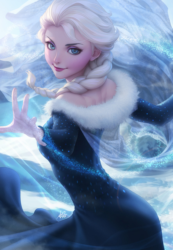Elsa - Art, Drawing, Elsa, Cold heart, Artgerm