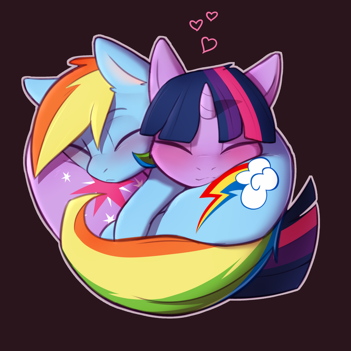 "Twidash Snug" by CaptainPudgeMuffin My Little Pony, Twilight Sparkle, Rainbow Dash, MLP Lesbian, CaptainPudgeMuffin