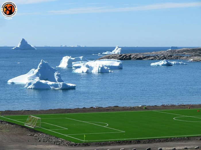 Football field in Greenland. - Joke, Humor, Longpost, Rzhaka