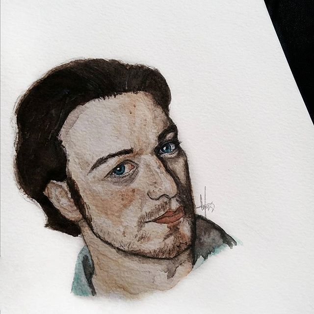 James McAvoy by watercolours - Моё, Арт, Jamesmcavoy, Рисование, Рисунок, Акварель