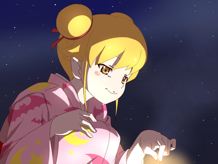 Достаточно одной таблэтки ) - Anime Art, Shinobu Oshino, Monogatari series, Арт, Pite