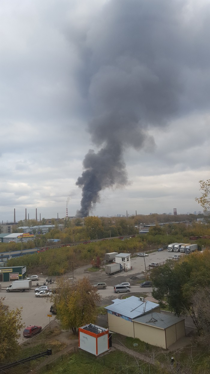 The Sibselmash plant in Novosibirsk is especially hot today. - My, Novosibirsk, Longpost, Fire