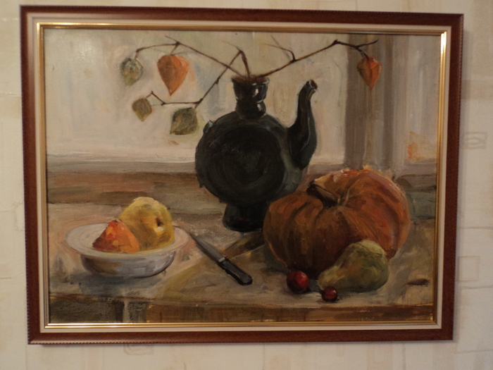 Estimate?) Will come down for a gift for DR? - My, Oil painting, Still life, Painting