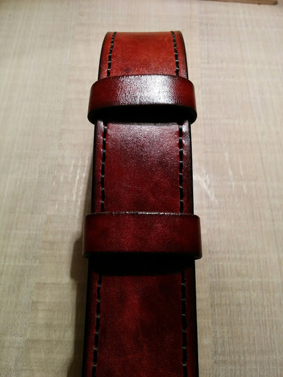 Belt. - My, Leather, Handmade, With your own hands, Leather craft, Belt, Leather belt, Longpost