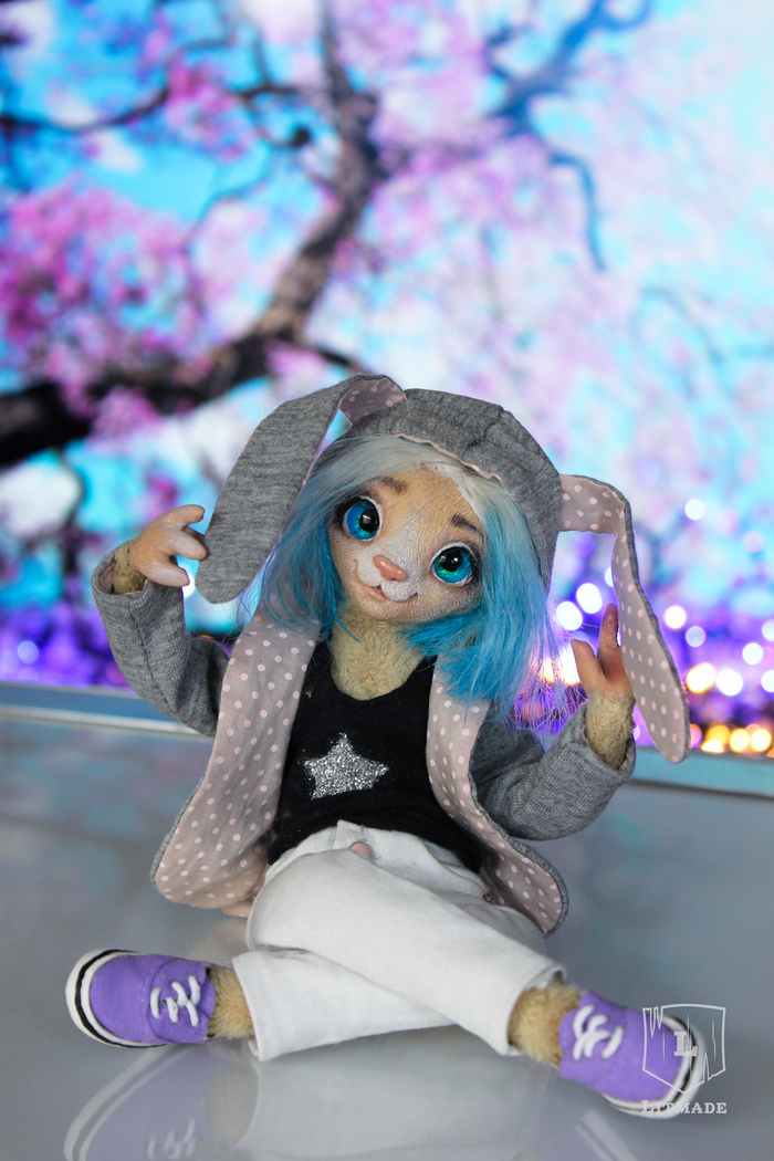 Tokyo kitty ^.^ - My, cat, Doll, Furry, Handmade, Polymer clay, Litmade, Longpost