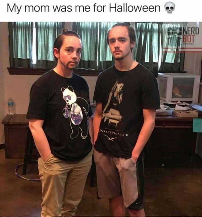 On Halloween my mom was me - Halloween, Mum, A son