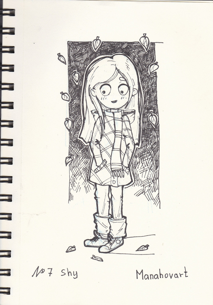 .  7 , , Inktober, Shy, , 