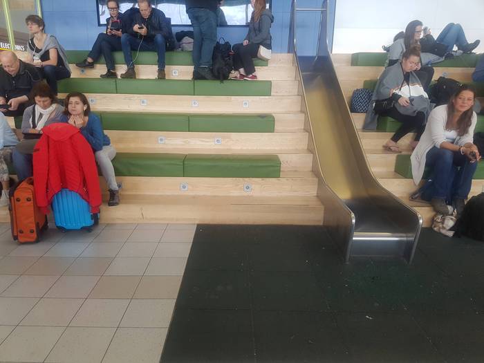 Just the airport waiting area in Amsterdam - Reddit, The airport, The photo