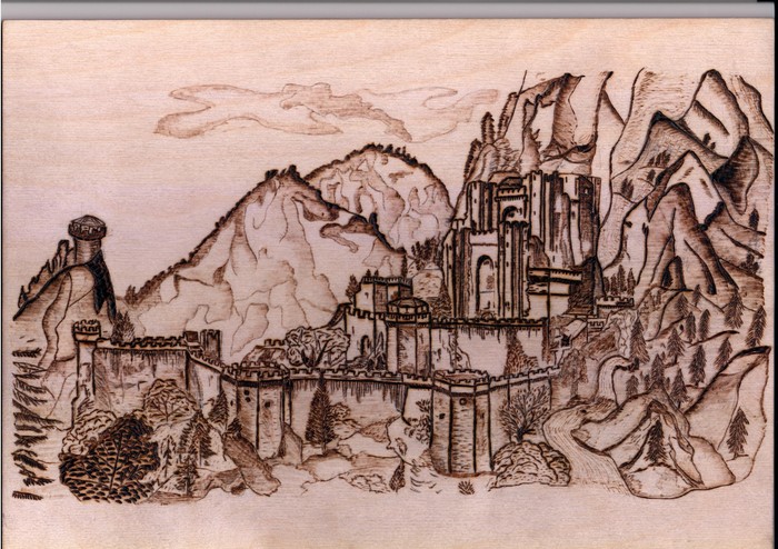 Woodburning - Pyrography, The Witcher 3: Wild Hunt, My, Kaer Morhen