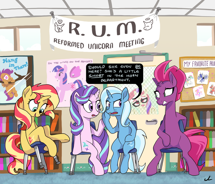 "Where's The Rum?" by DocWario My Little Pony, Sunset Shimmer, Starlight Glimmer, Trixie, Tempest Shadow, My Little Pony: The Movie, Docwario