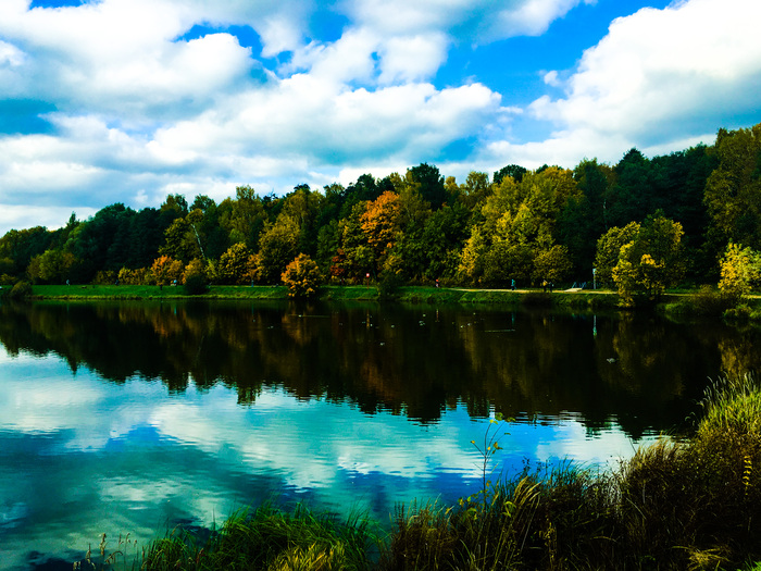 Autumn in Izmailovsky Park - My, The photo, Autumn, Moscow, The park, Izmailovsky park, Pond, Reflection, 